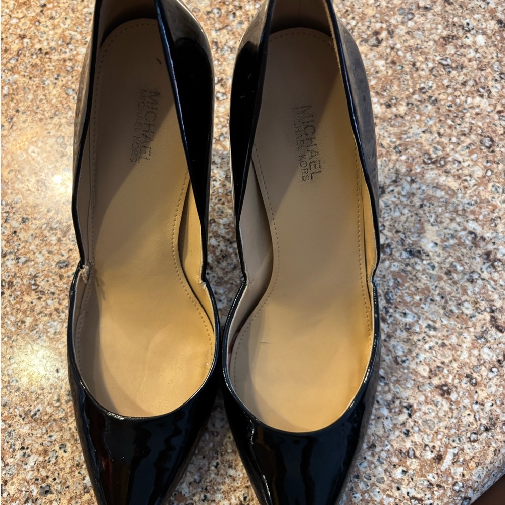 Michael Kors Black Heels Sleek Patent Leather